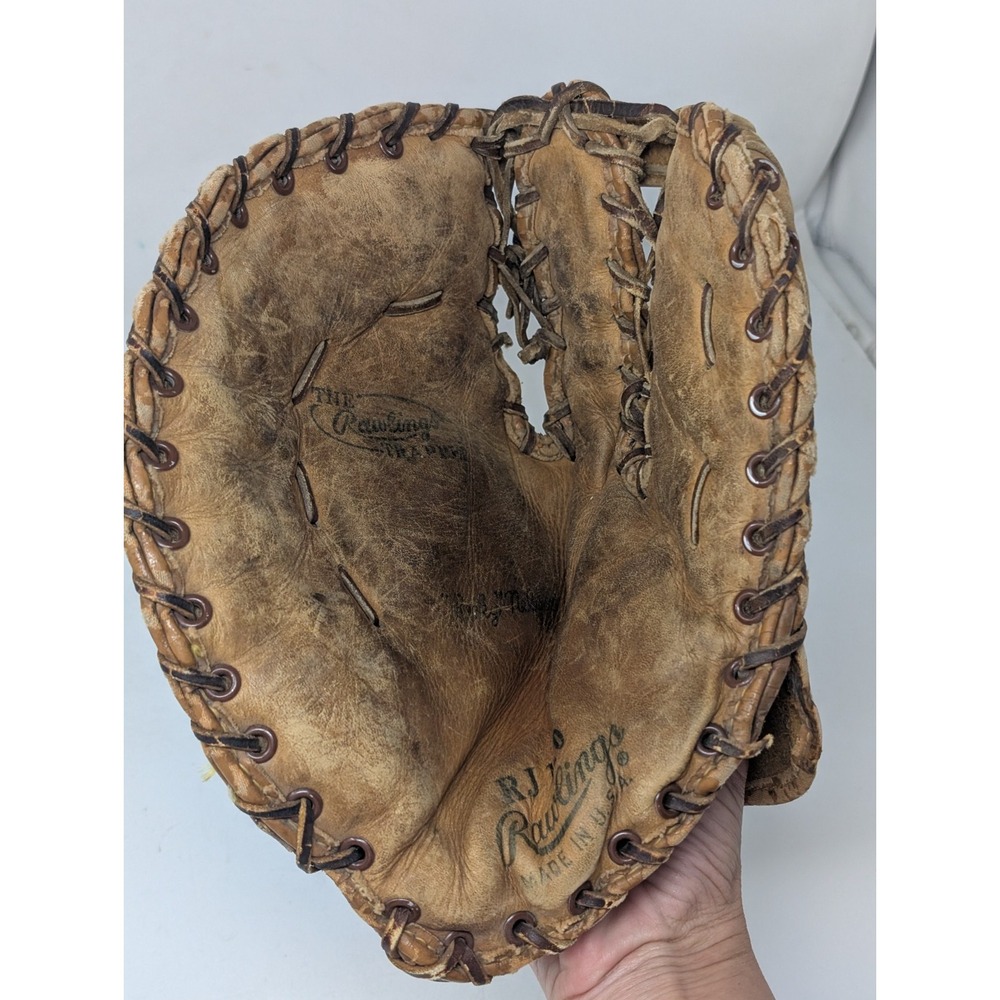 Vintage Rocky Nelson Rawlings Baseball Glove RJ 120 First Base Mitt Pirates LHT